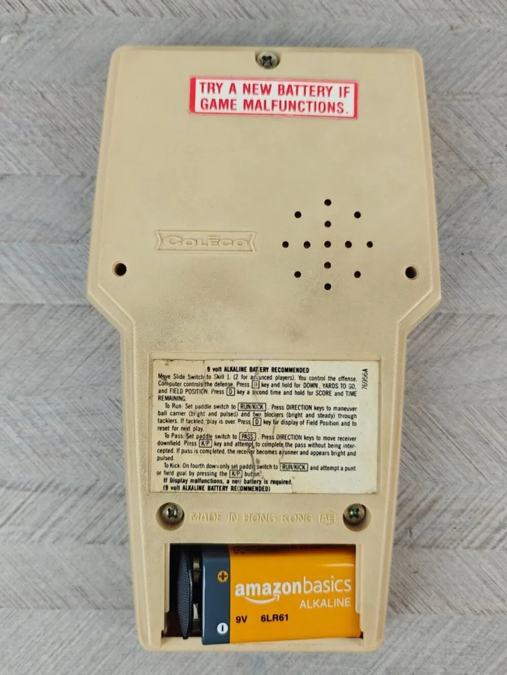 Vintage Coleco Electronic Quarterback Handheld Game 1978 w/Original Packaging
